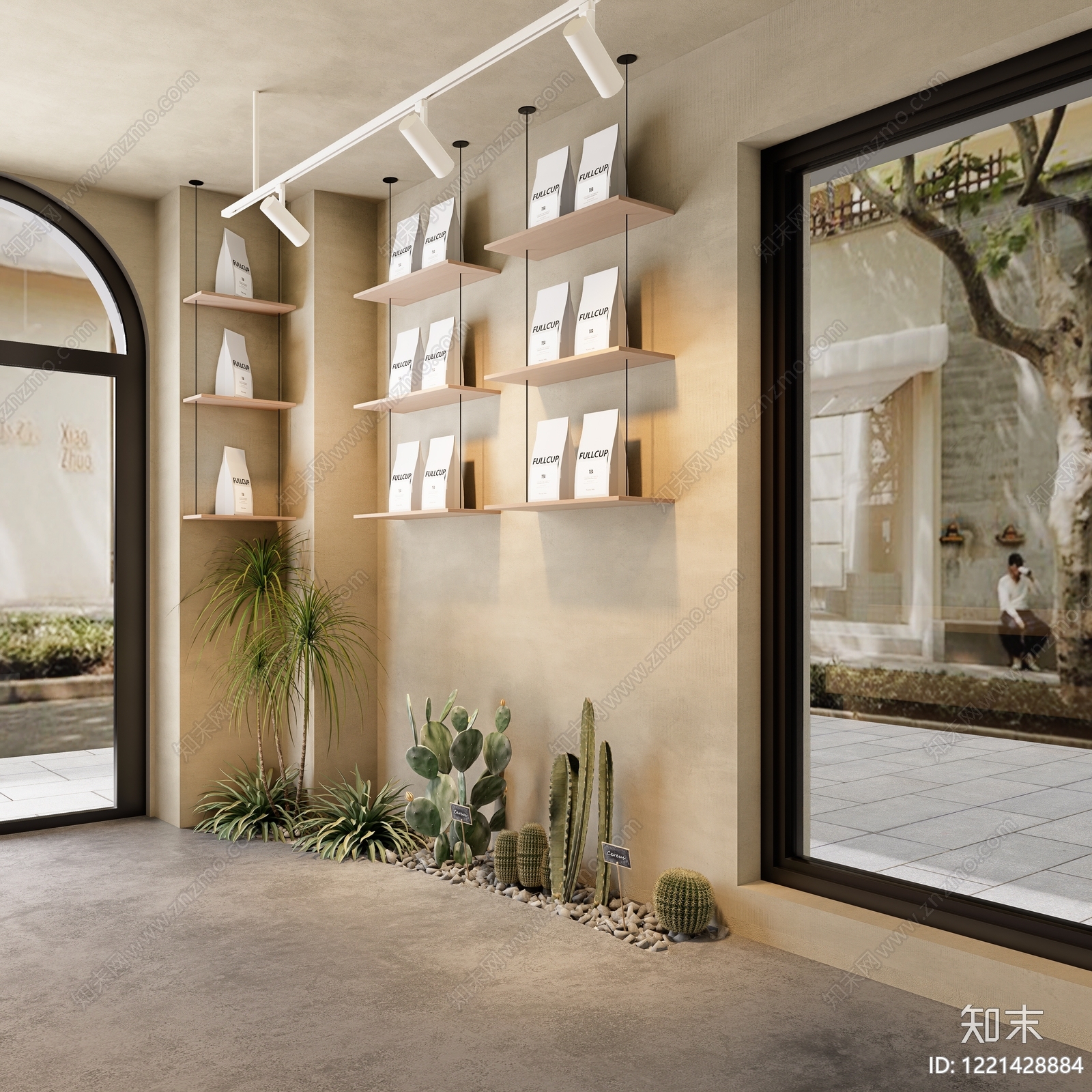 侘寂咖啡厅SU模型下载【ID:1221428884】