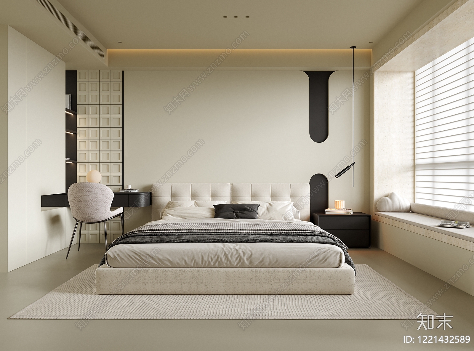 极简家居卧室SU模型下载【ID:1221432589】