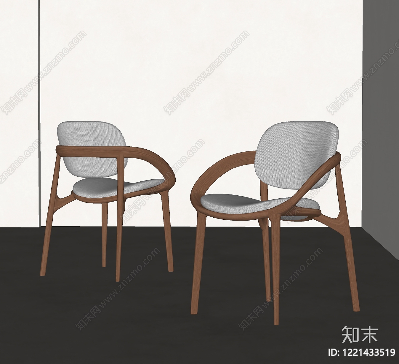 北欧餐椅SU模型下载【ID:1221433519】