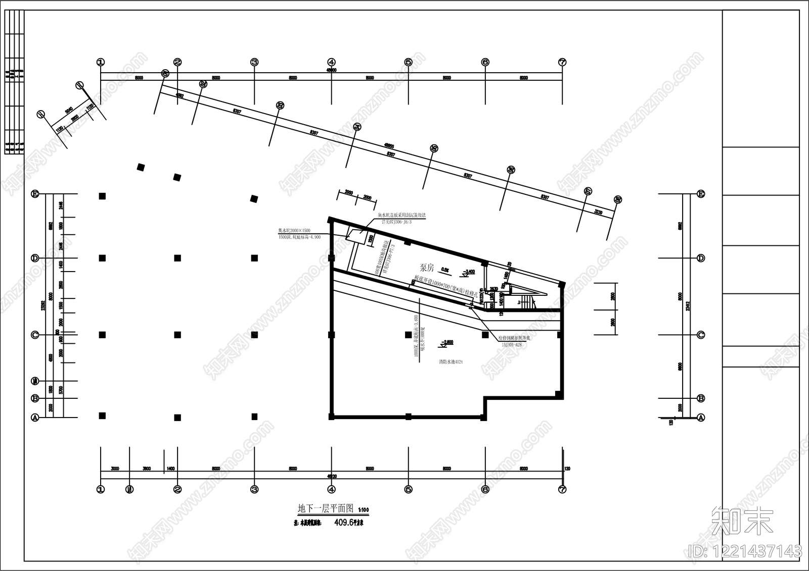 现代整体办公空间CAD图纸