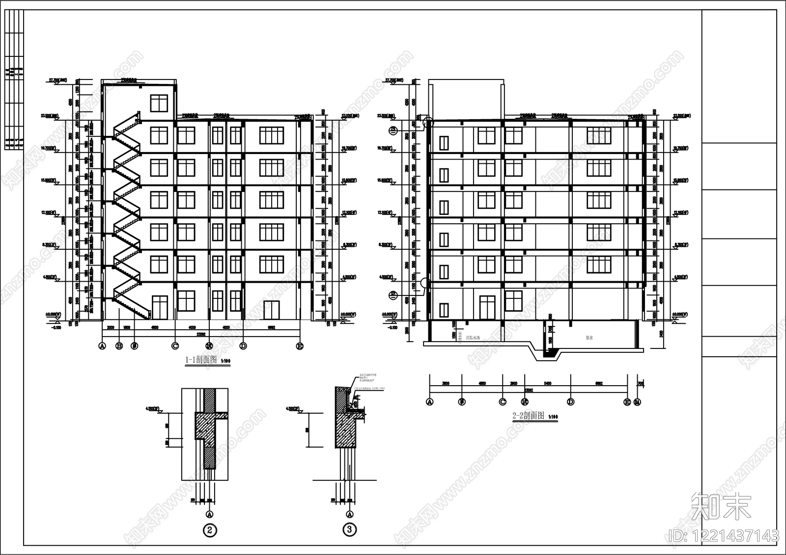 整体办公空间cad施工图下载【ID:1221437143】