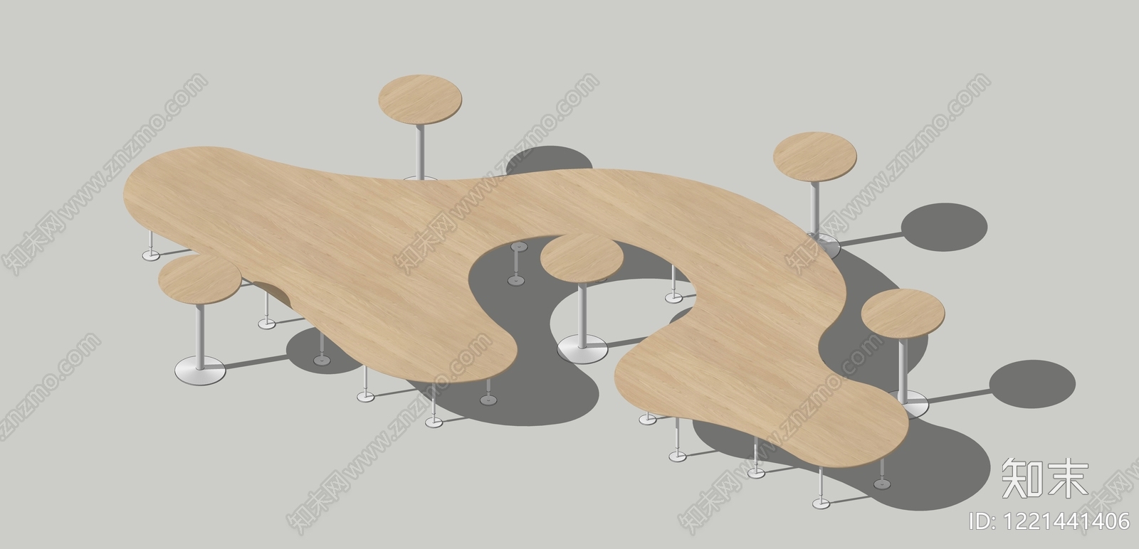北欧休闲桌椅SU模型下载【ID:1221441406】