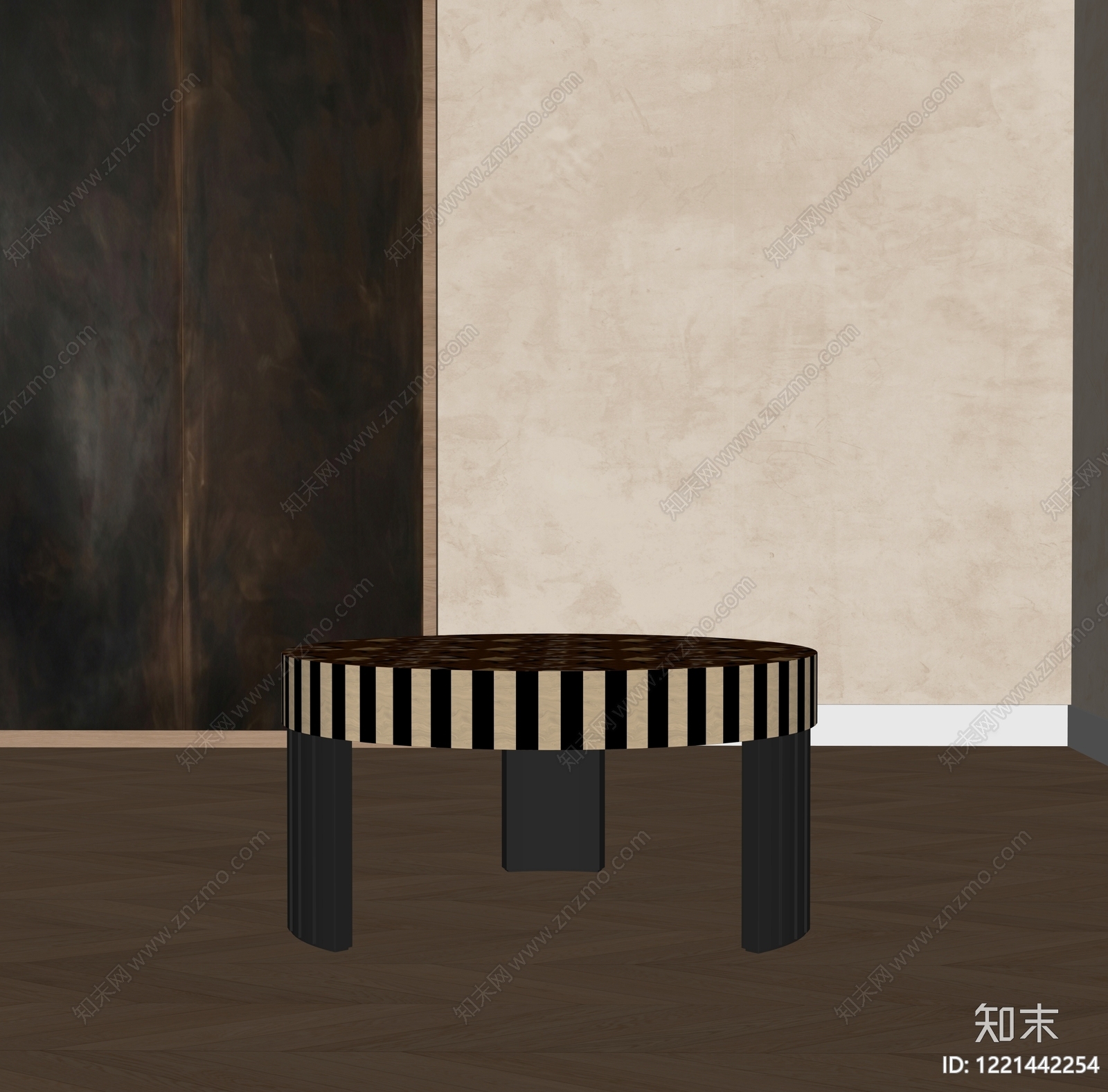 中古风茶几SU模型下载【ID:1221442254】