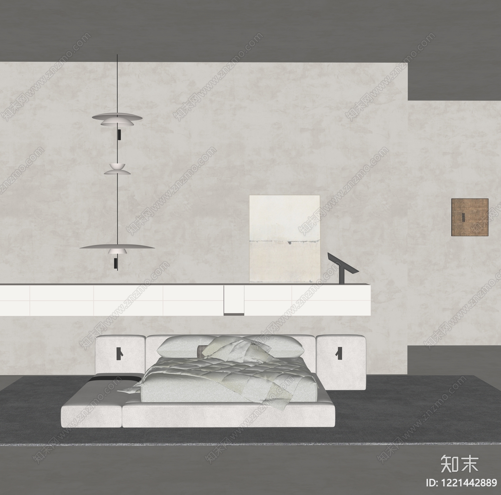 侘寂家居卧室SU模型下载【ID:1221442889】