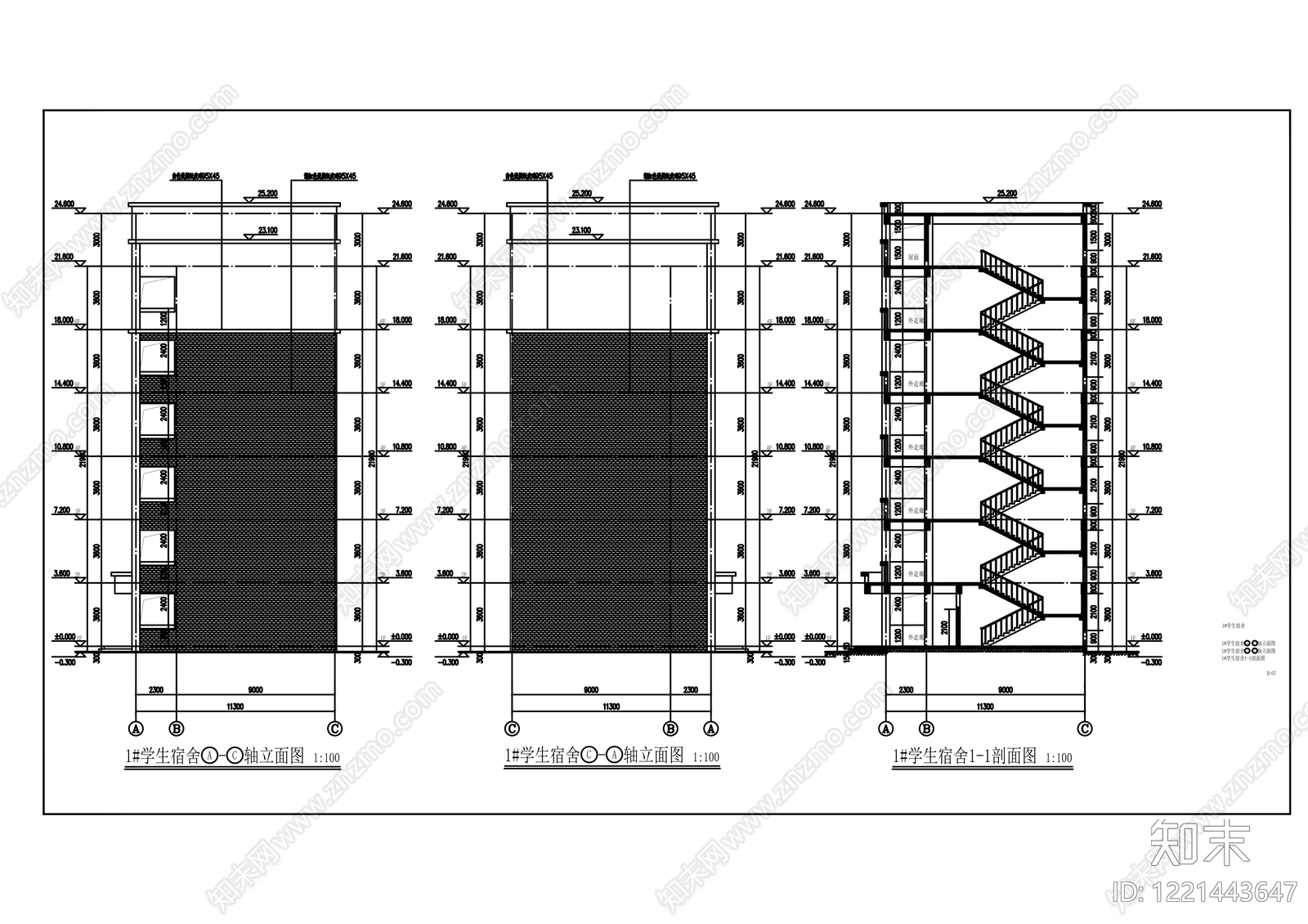 其他居住建筑cad施工图下载【ID:1221443647】
