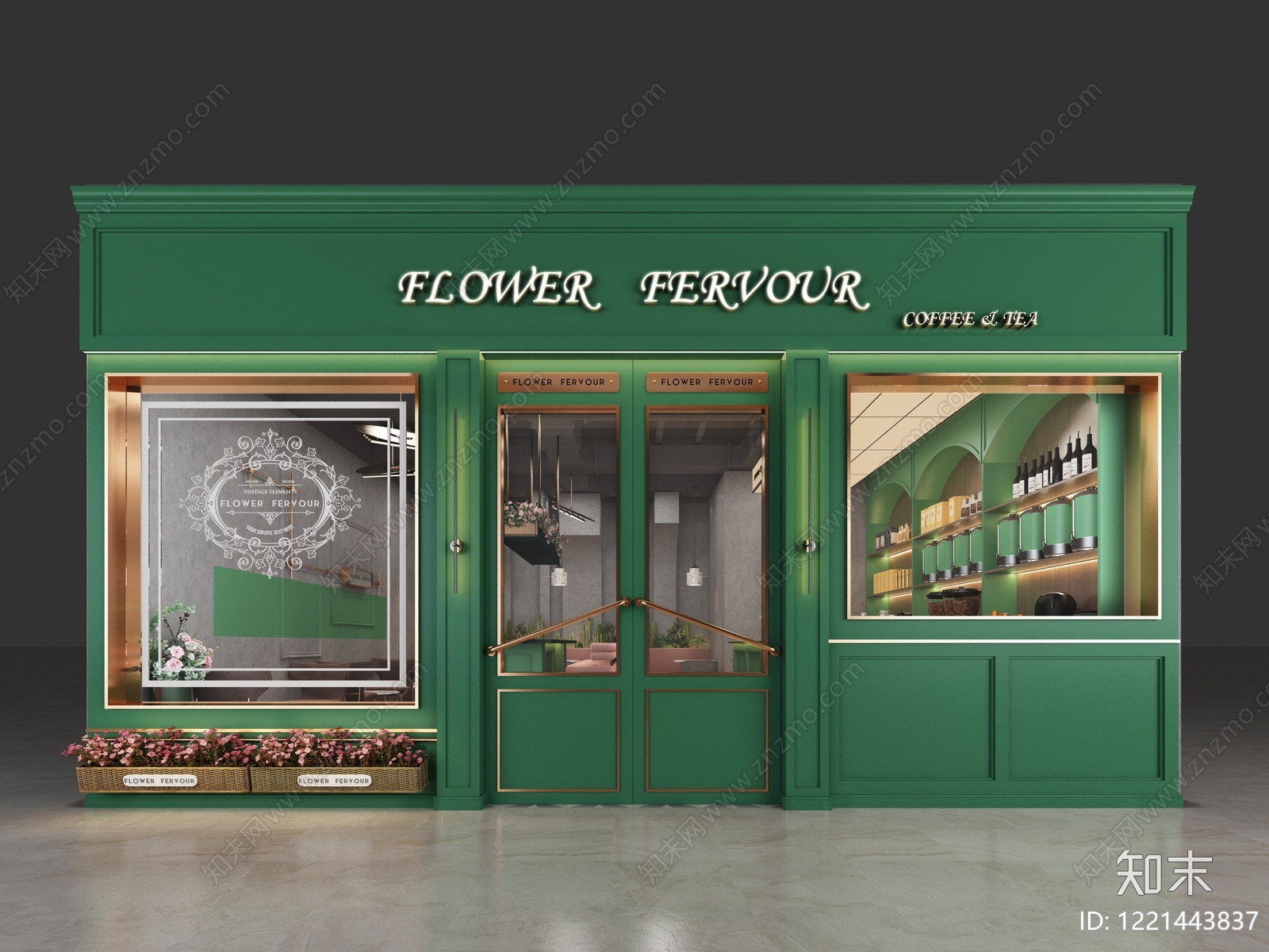 复古风咖啡厅3D模型下载【ID:1221443837】