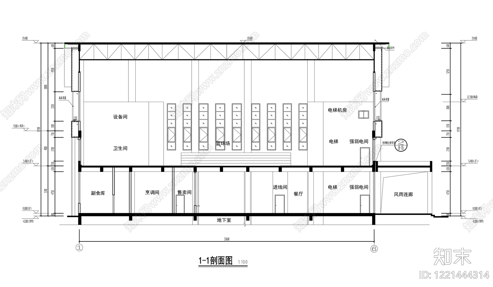 学校建筑cad施工图下载【ID:1221444314】