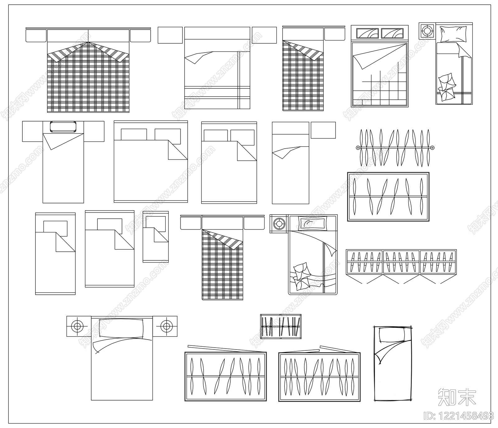 家具图库cad施工图下载【ID:1221458493】