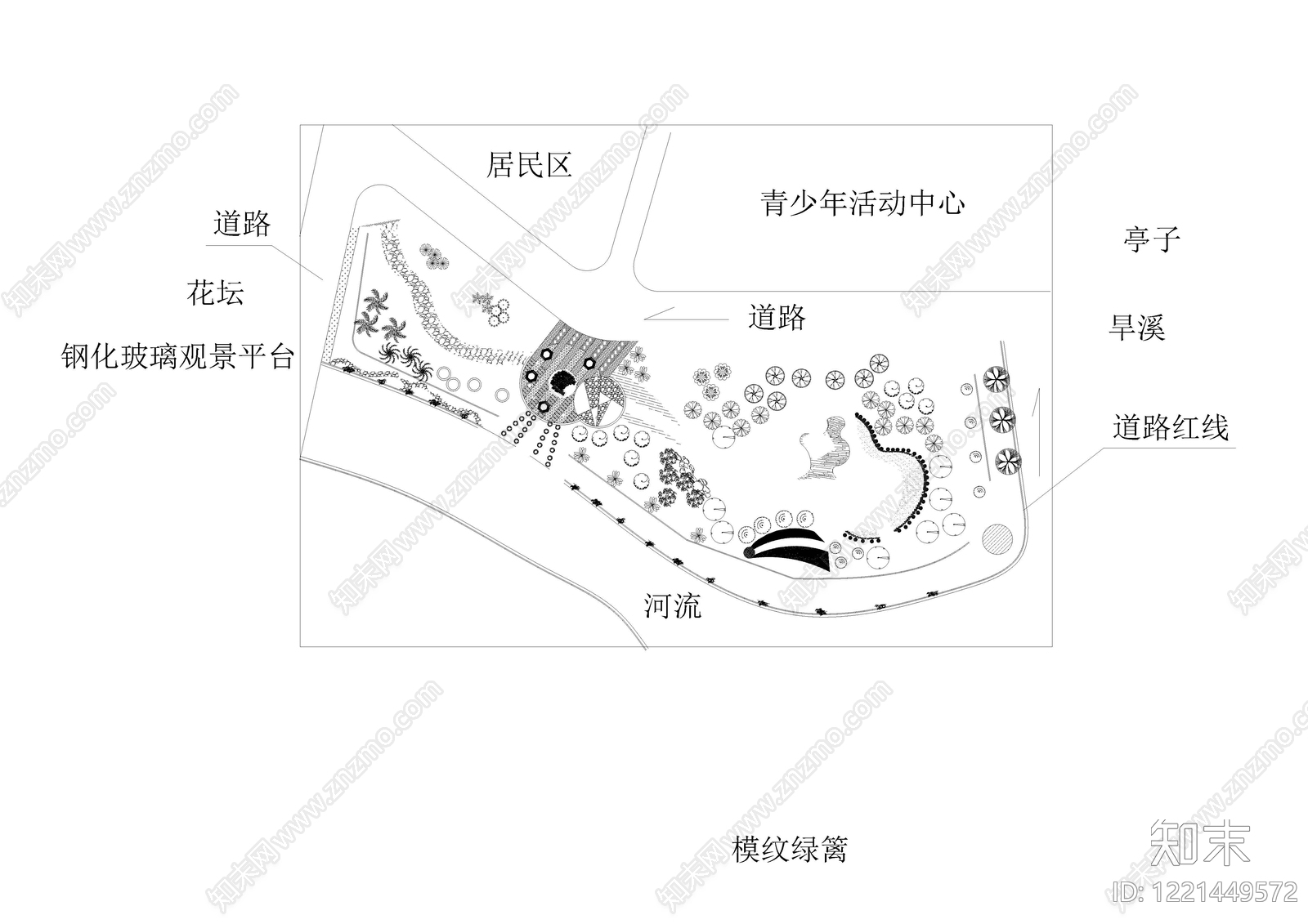 滨水公园cad施工图下载【ID:1221449572】