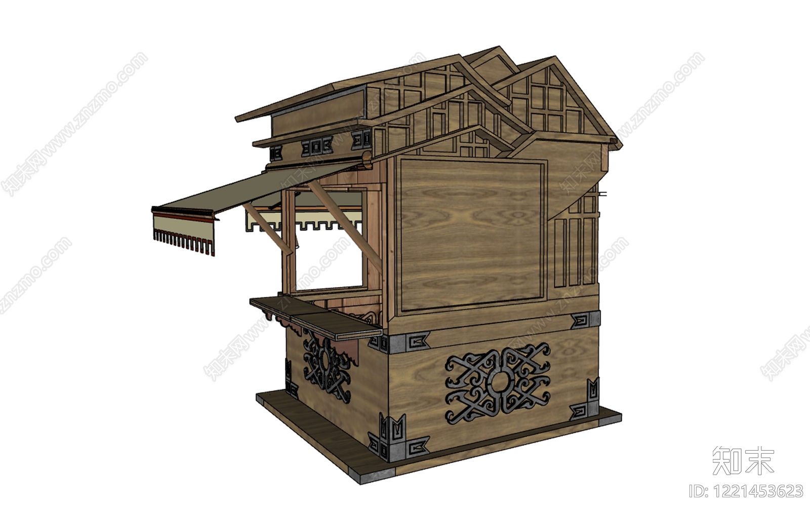 中式其他商业建筑SU模型下载【ID:1221453623】