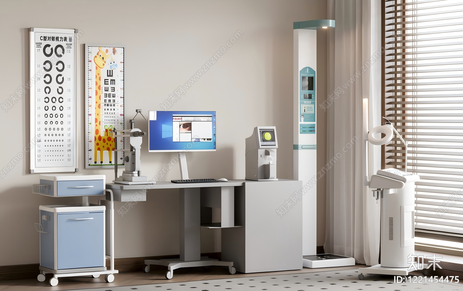现代简约眼镜店3D模型渲染效果图
