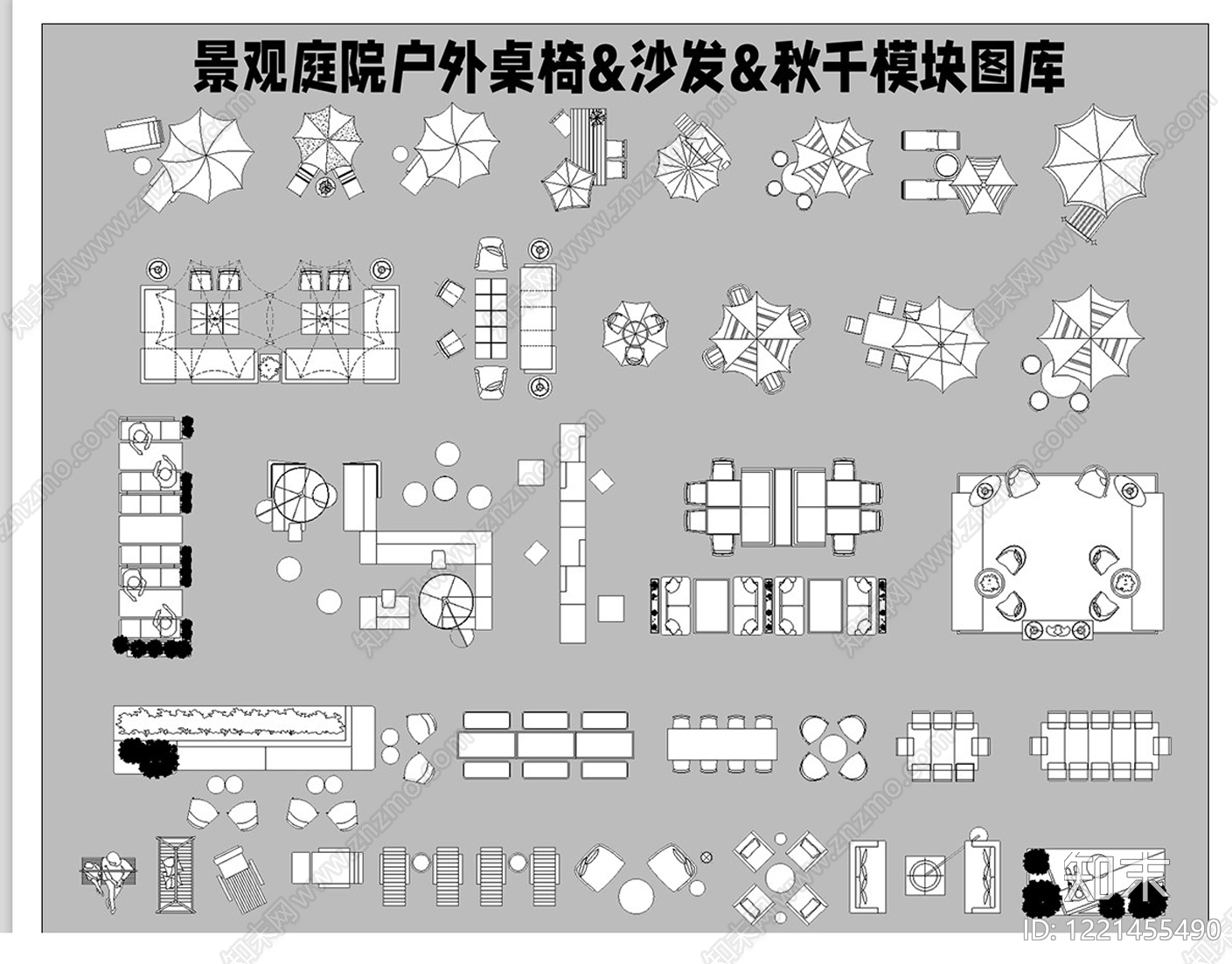 综合景观图库cad施工图下载【ID:1221455490】