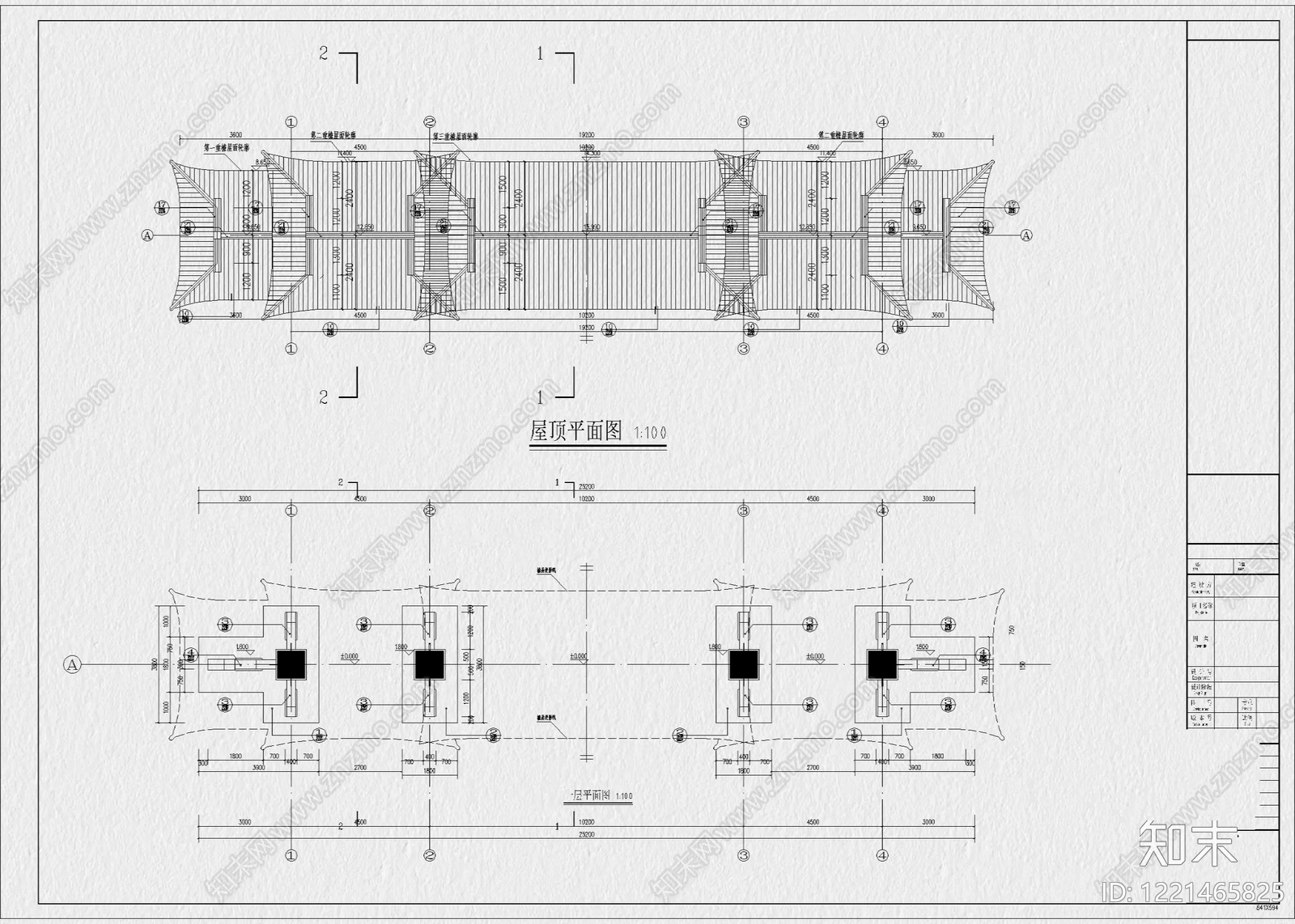 仿古建筑cad施工图下载【ID:1221465825】