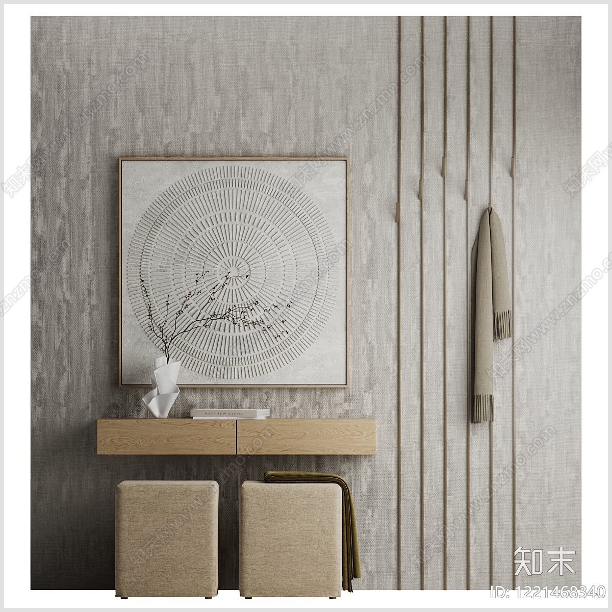 日式玄关3D模型下载【ID:1221468340】
