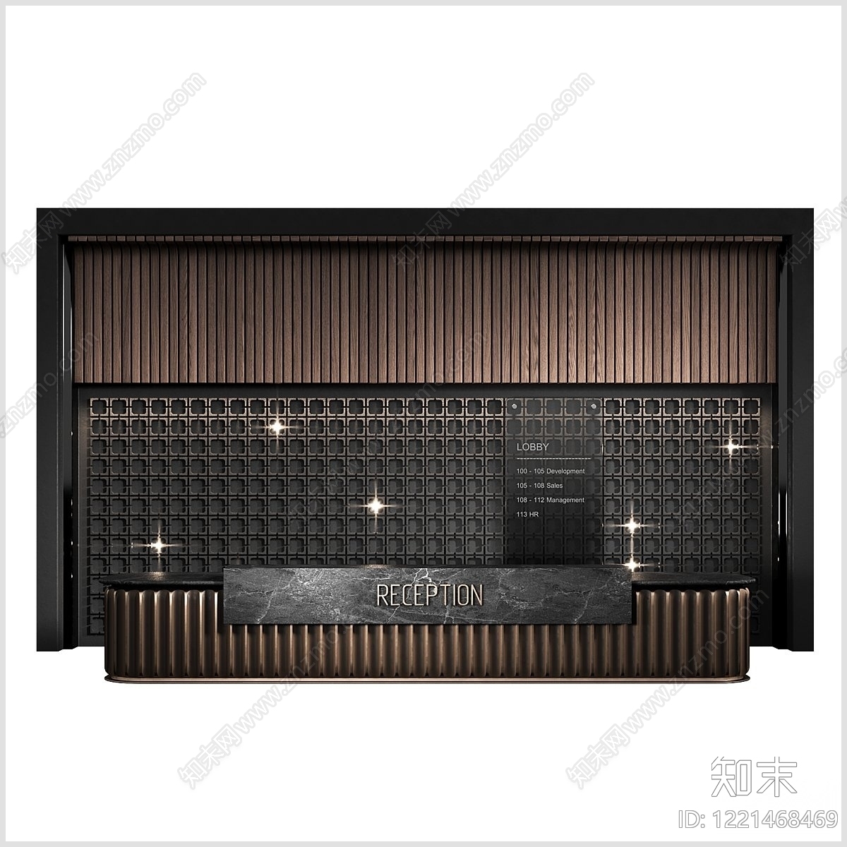 意式轻奢前台3D模型下载【ID:1221468469】