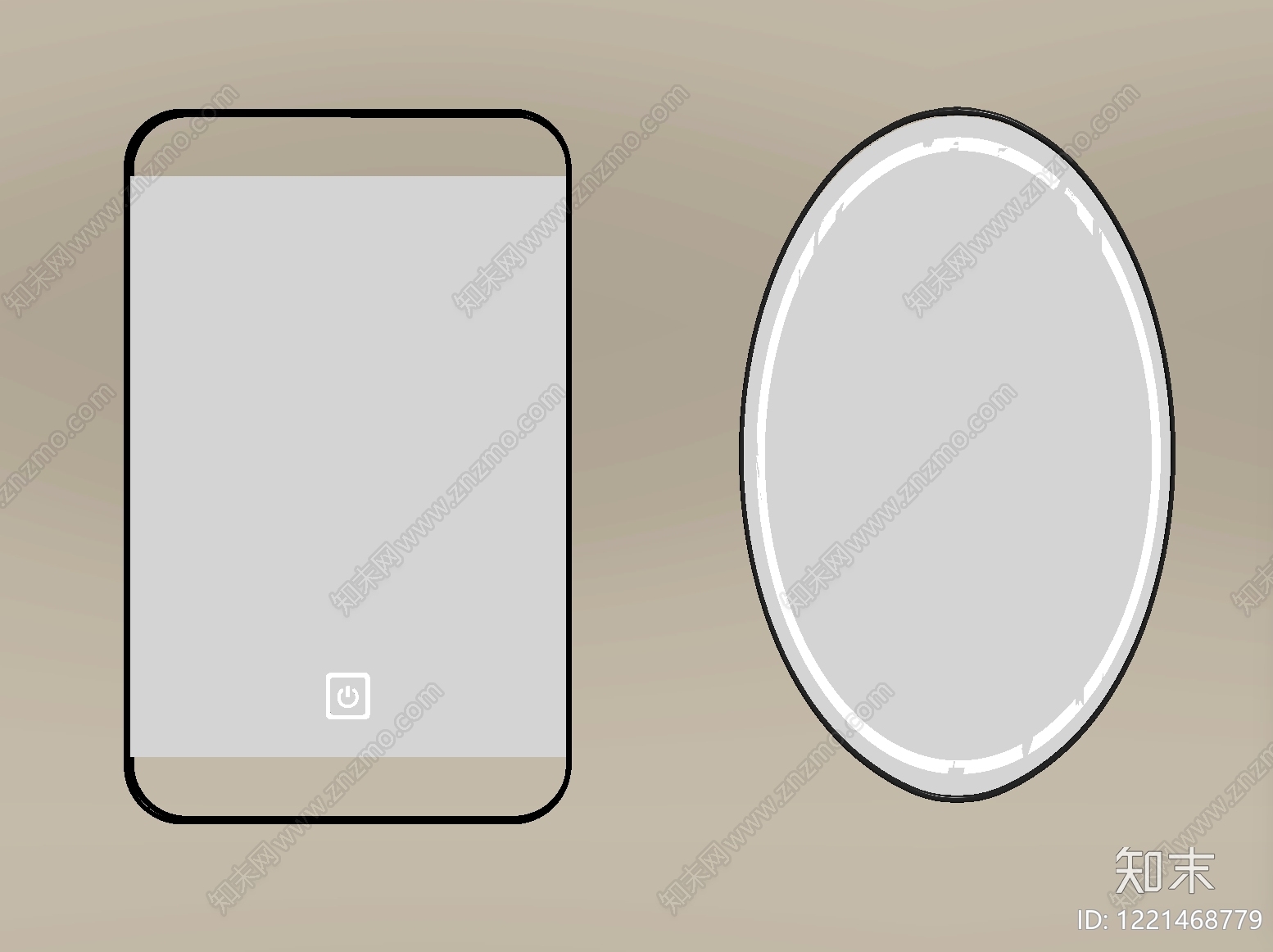 现代简约镜子SU模型下载【ID:1221468779】