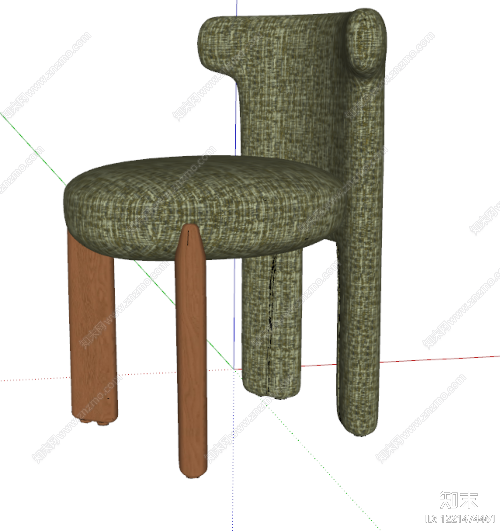 现代简约餐椅SU模型下载【ID:1221474461】