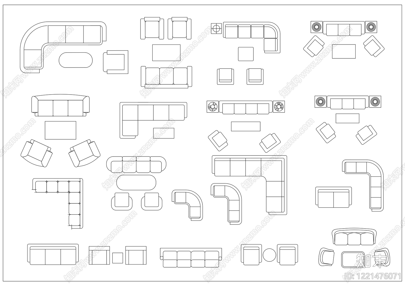 轻奢家具图库CAD图纸