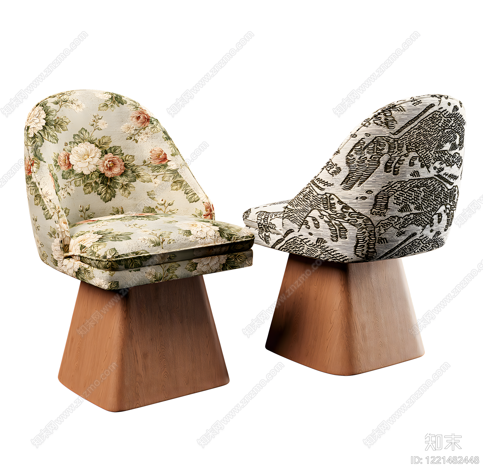 复古餐椅3D模型下载【ID:1221482448】