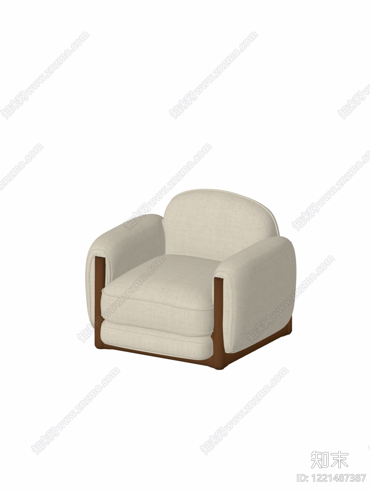 中古风单人沙发SU模型下载【ID:1221487387】
