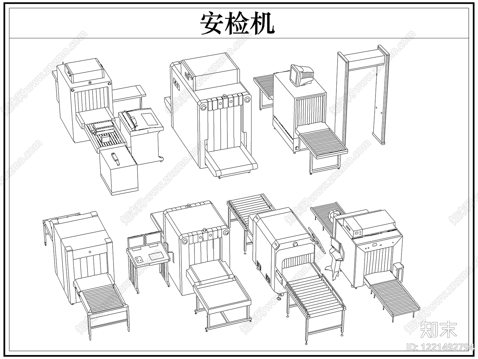 综合器材设备图库CAD图纸