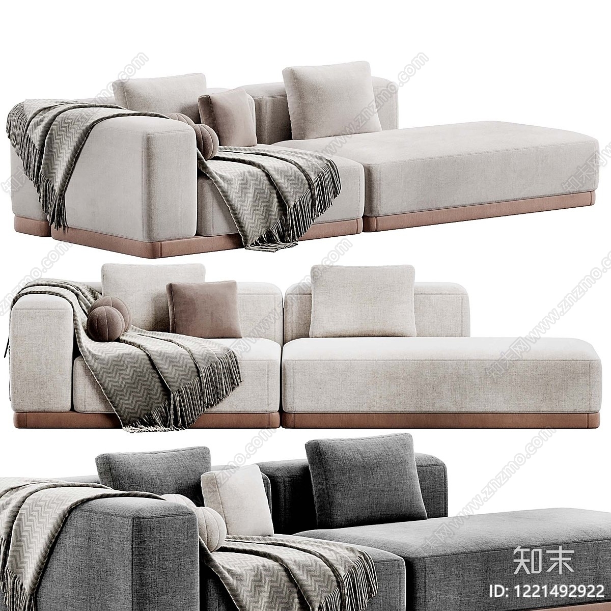 意式极简多人沙发3D模型下载【ID:1221492922】