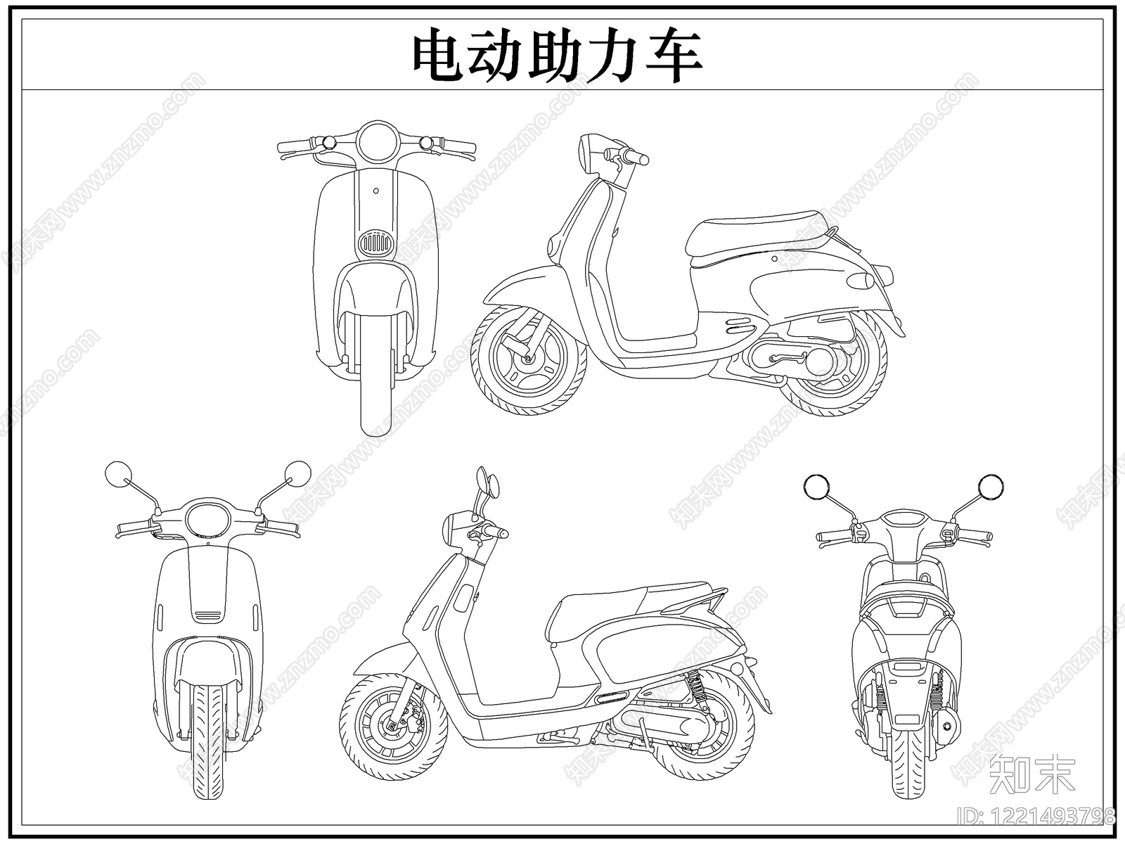 交通工具图库cad施工图下载【ID:1221493798】