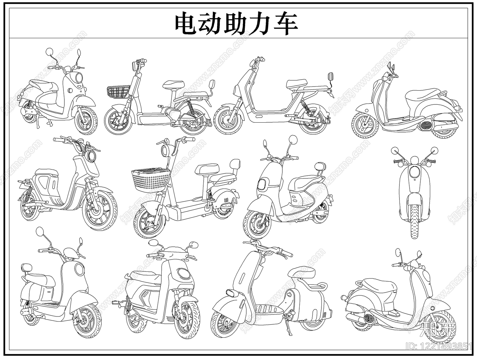 交通工具图库cad施工图下载【ID:1221493851】