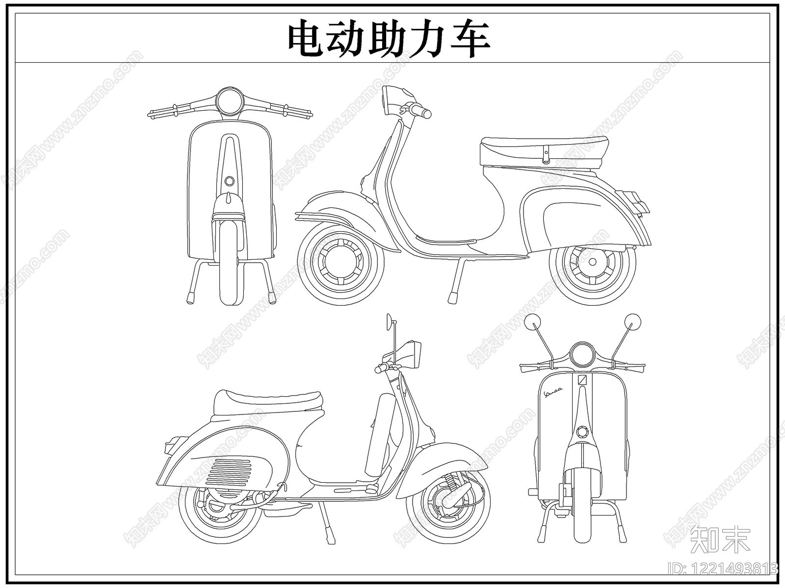 交通工具图库cad施工图下载【ID:1221493813】