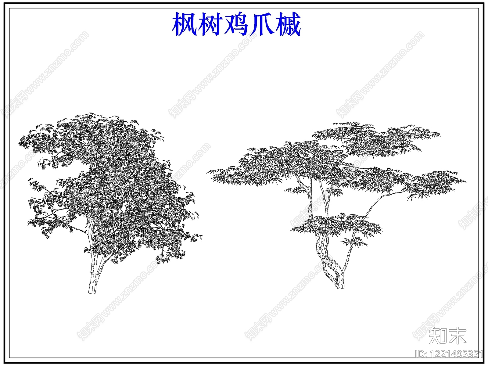 灌木种植cad施工图下载【ID:1221495351】