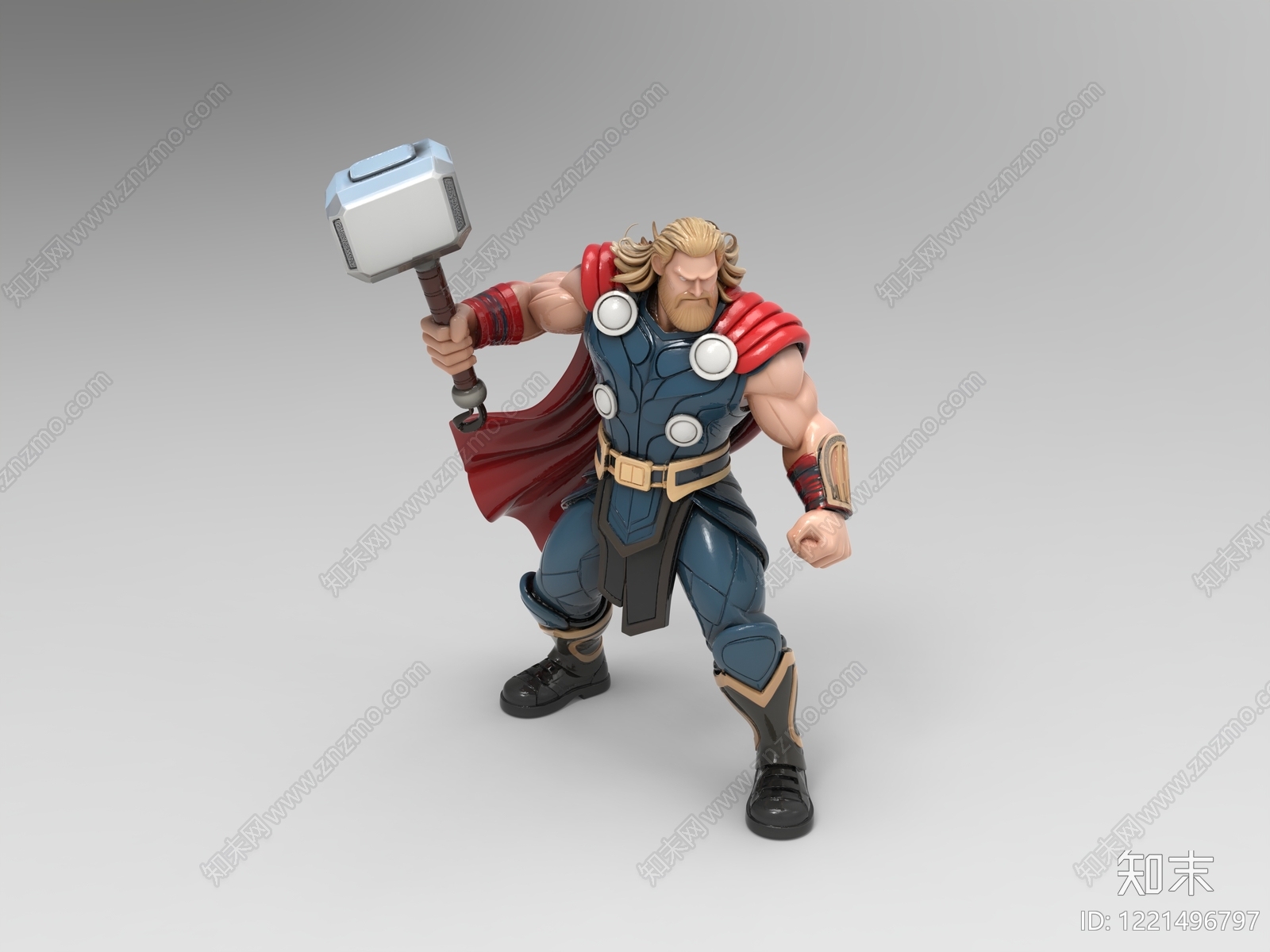 漫威卡通写实风格虚拟人物3D模型下载【ID:1221496797】