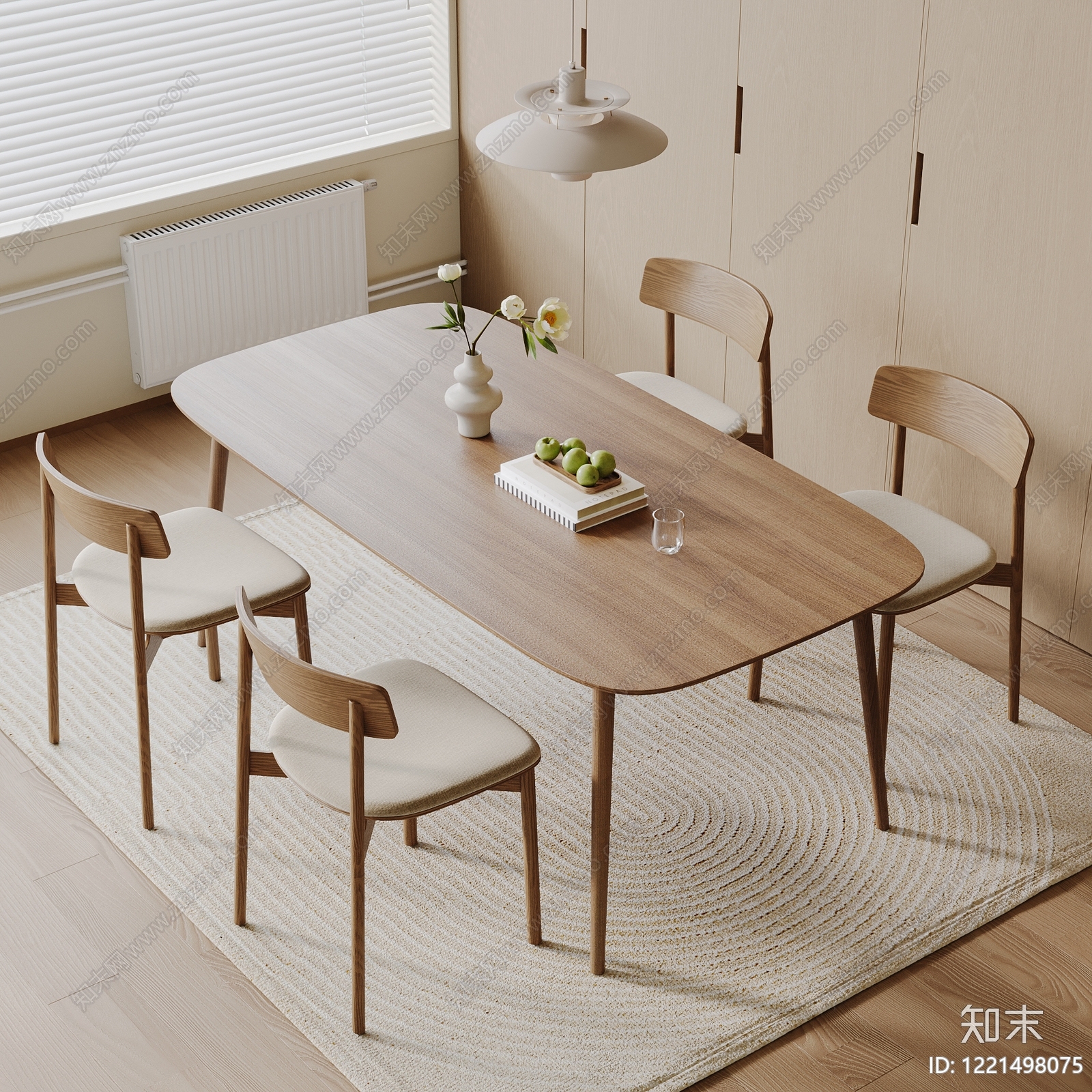 日式宋式餐厅3D模型渲染效果图