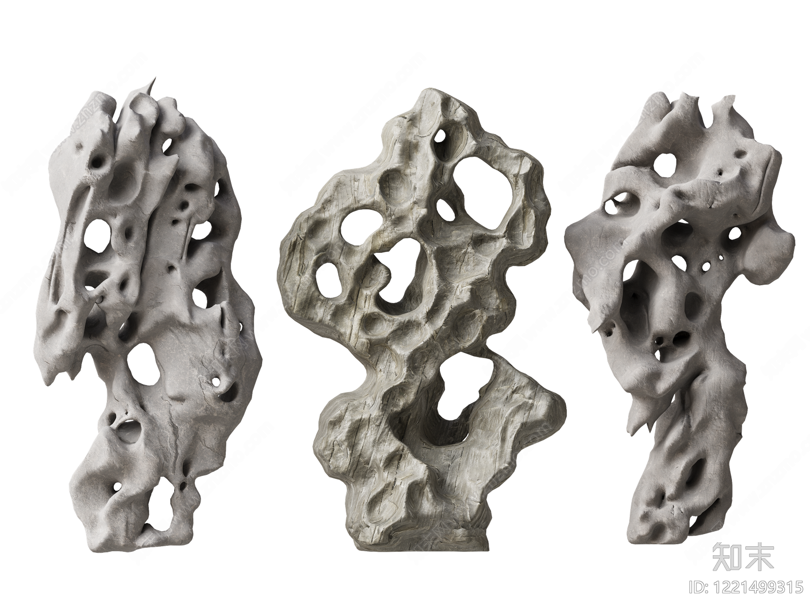 新中式石头3D模型下载【ID:1221499315】