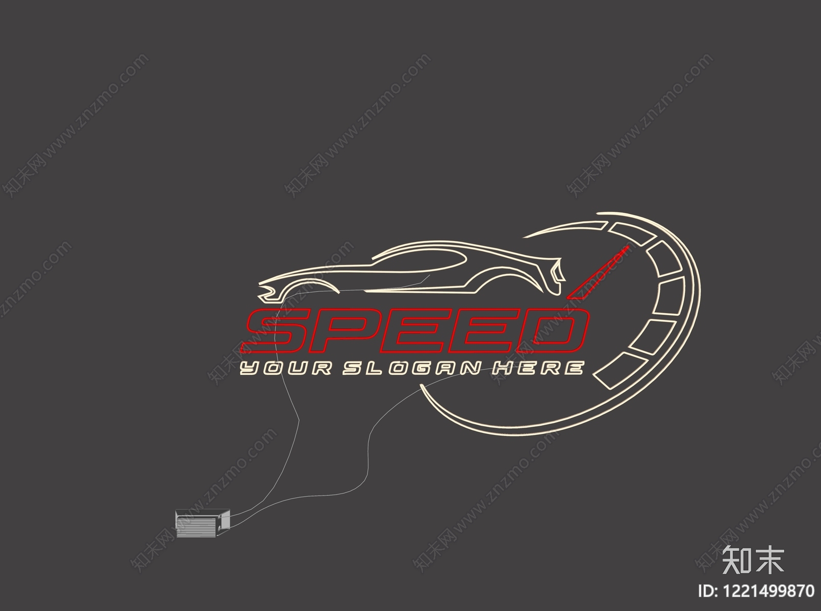 现代简约霓虹灯SU模型下载【ID:1221499870】