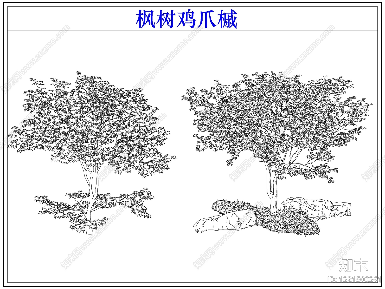 灌木种植cad施工图下载【ID:1221500261】