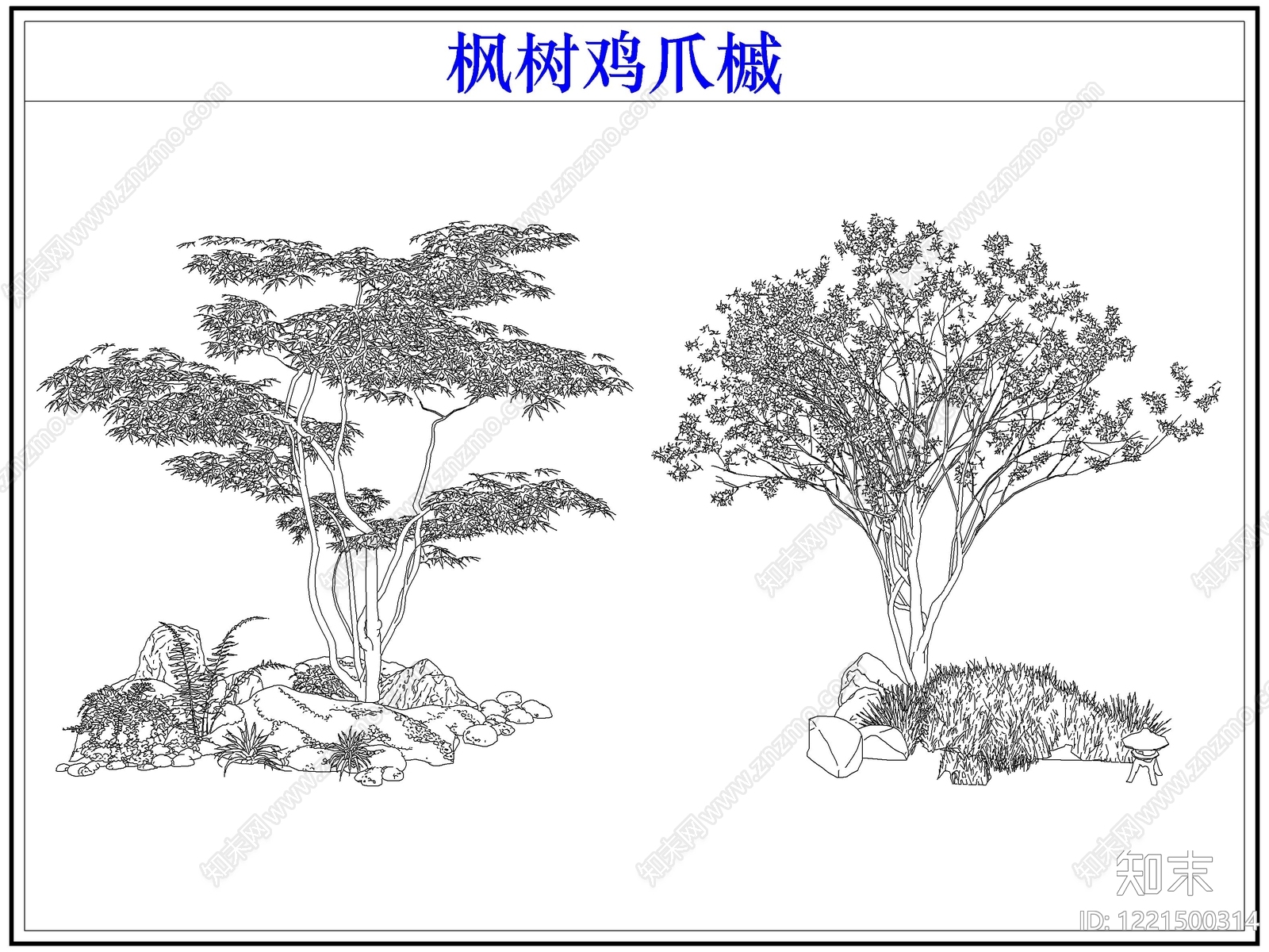 灌木种植cad施工图下载【ID:1221500314】