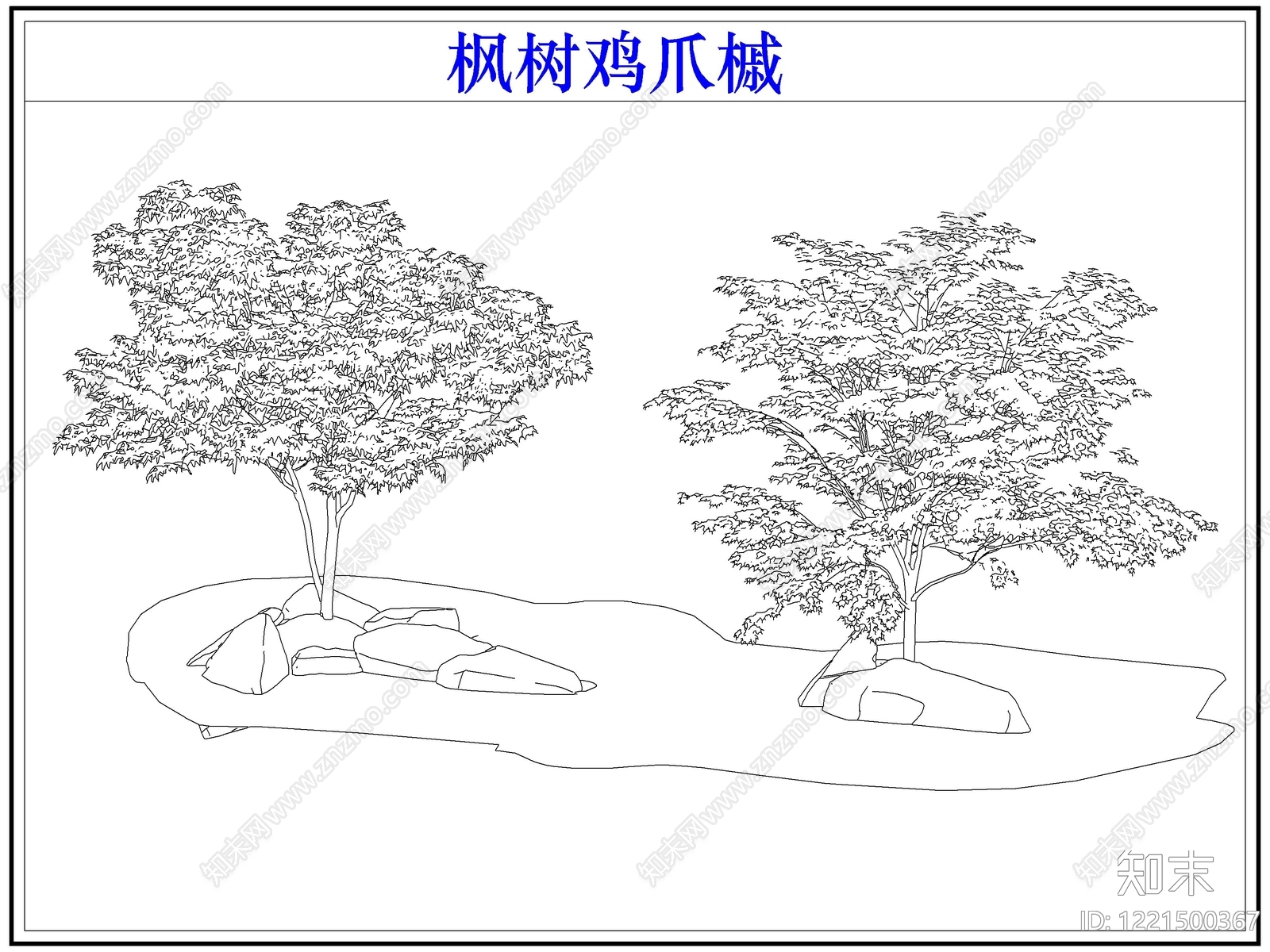 灌木种植cad施工图下载【ID:1221500367】