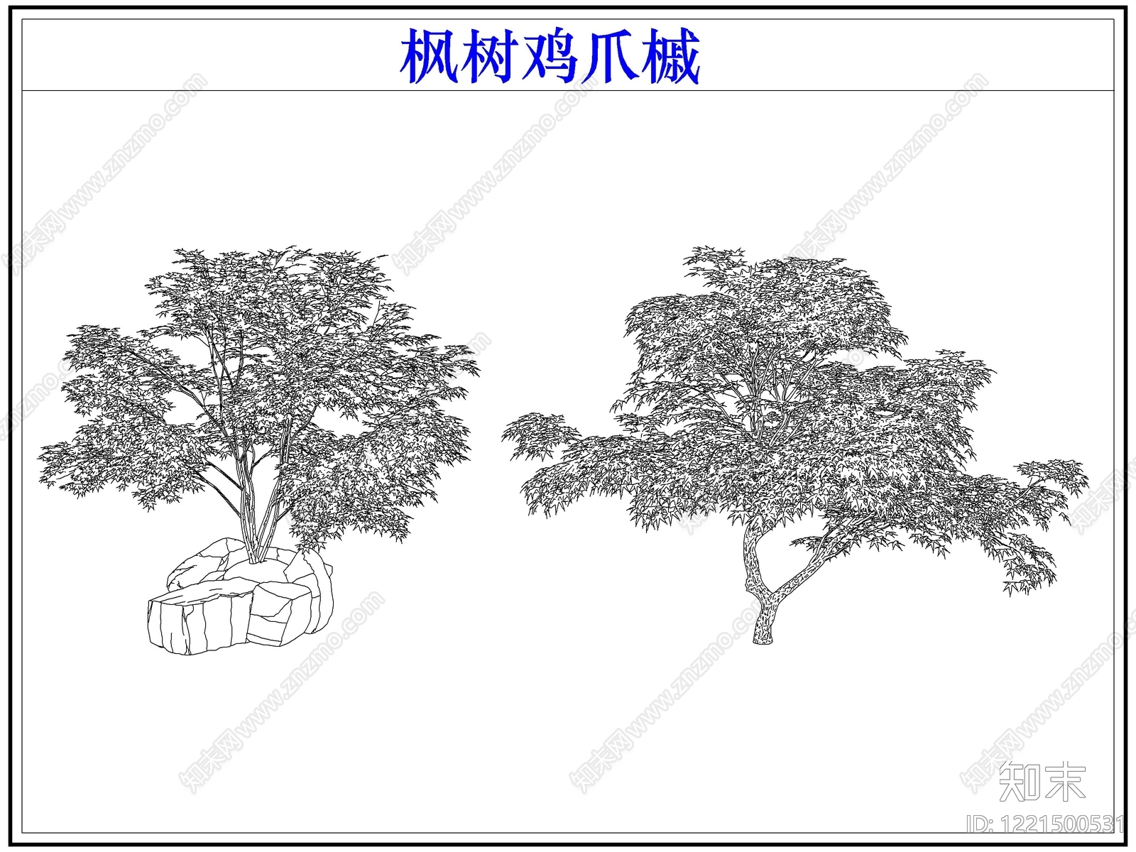 灌木种植cad施工图下载【ID:1221500531】