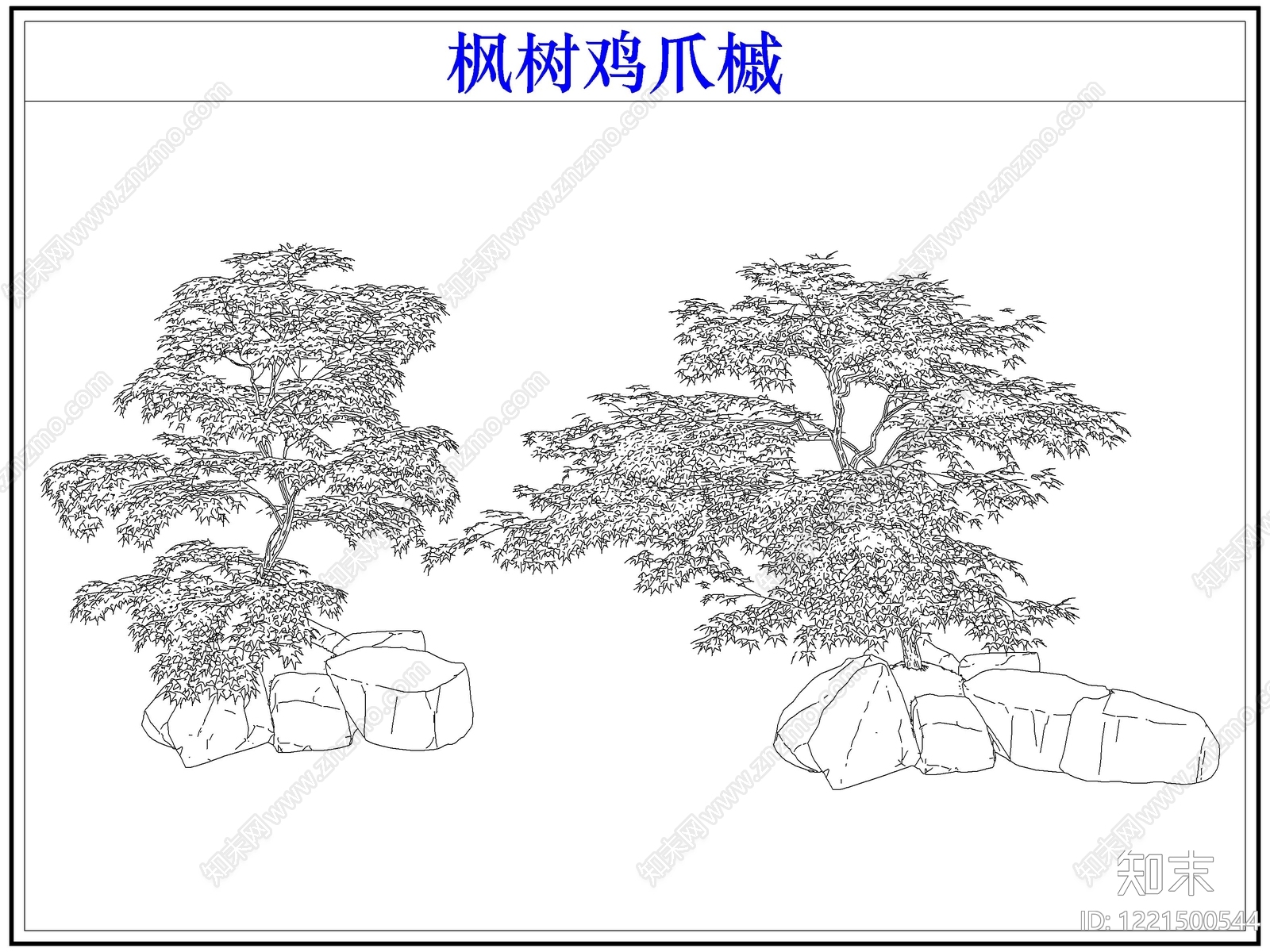 灌木种植cad施工图下载【ID:1221500544】