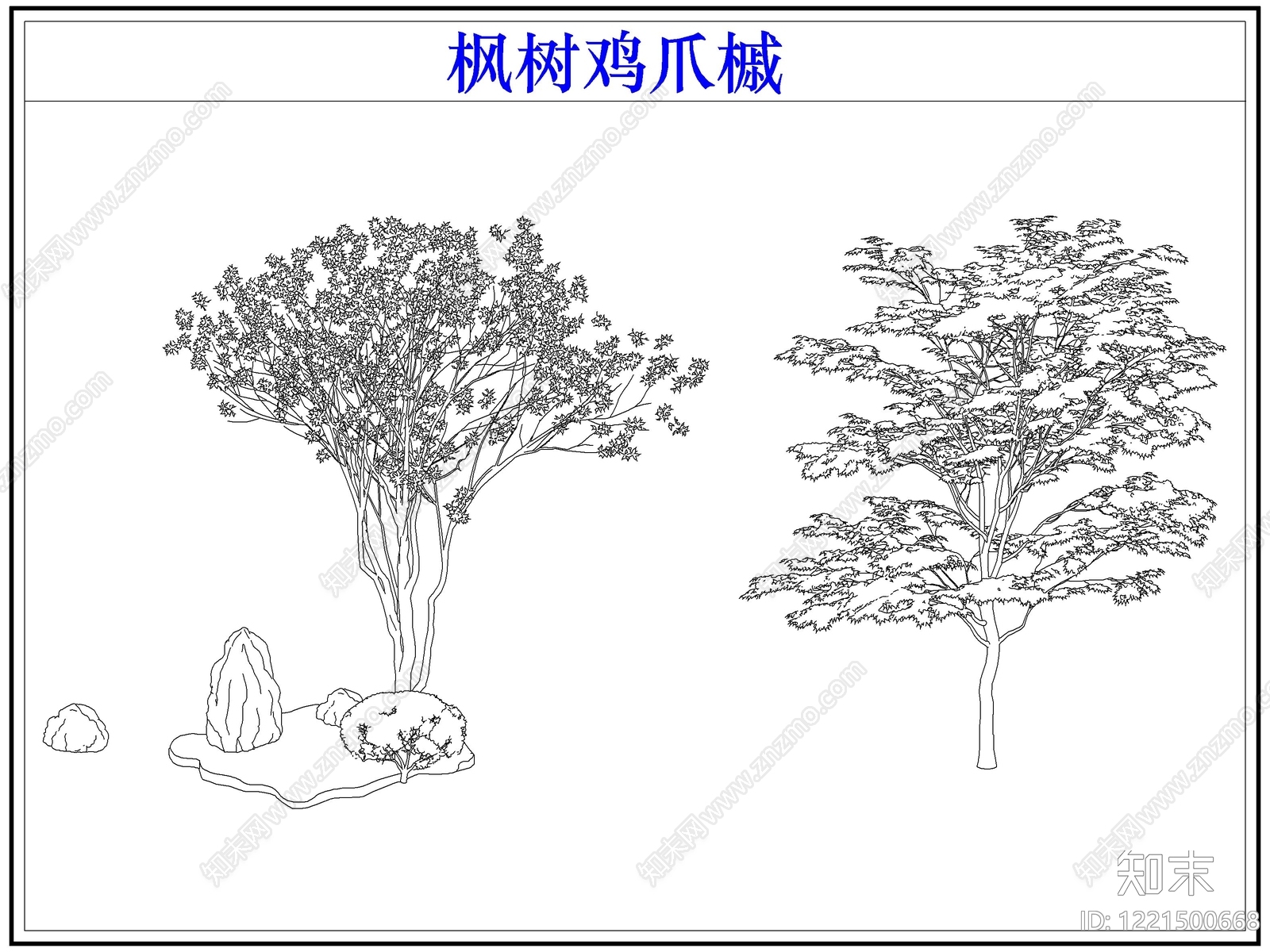 灌木种植cad施工图下载【ID:1221500668】