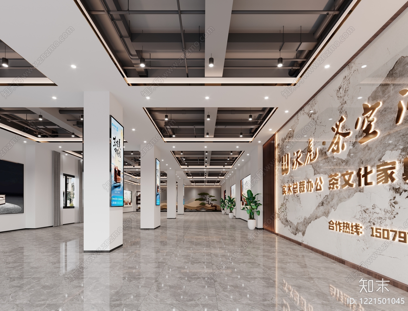 新中式家具展厅3D模型下载【ID:1221501045】