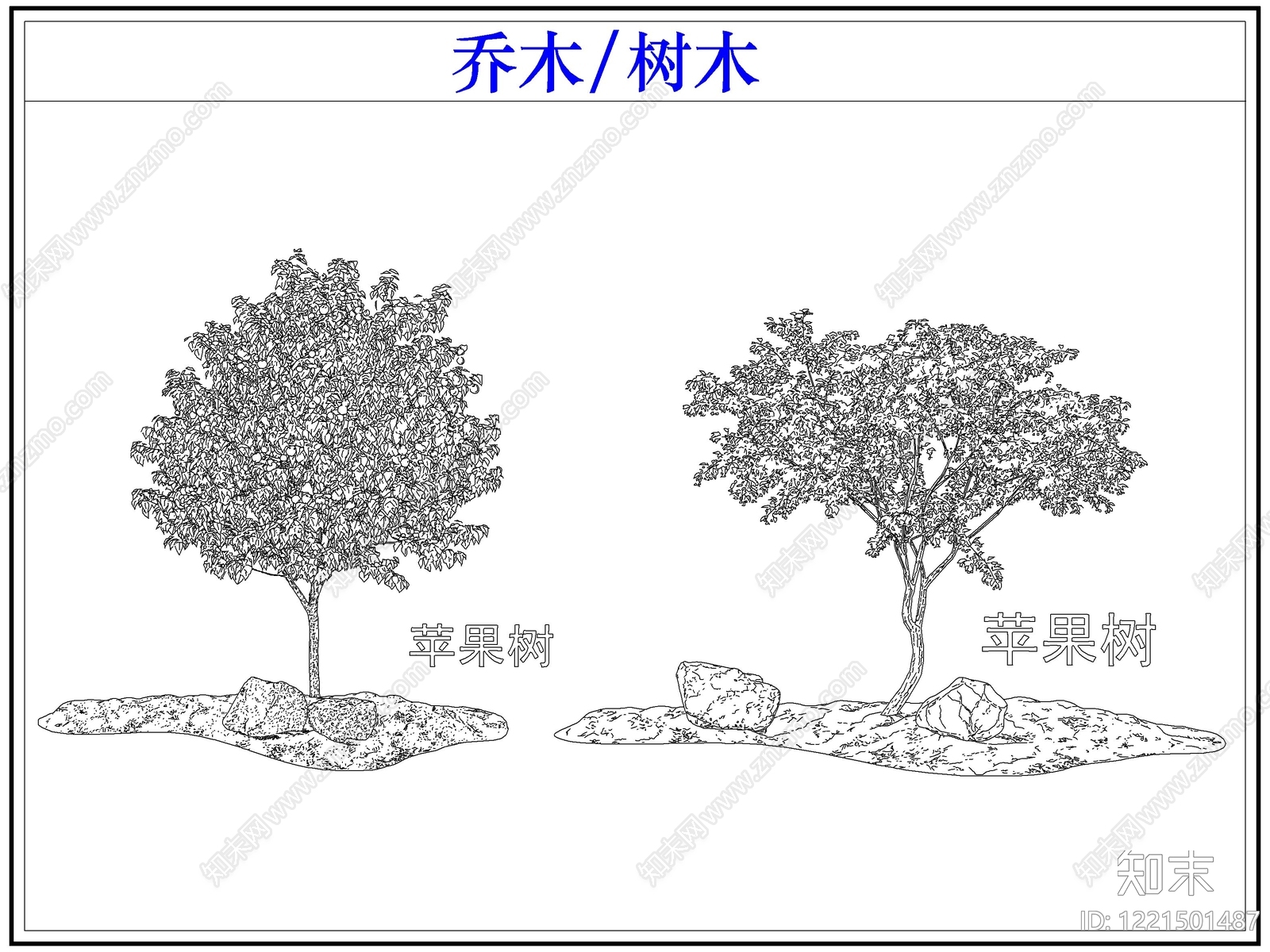 乔木种植CAD图纸