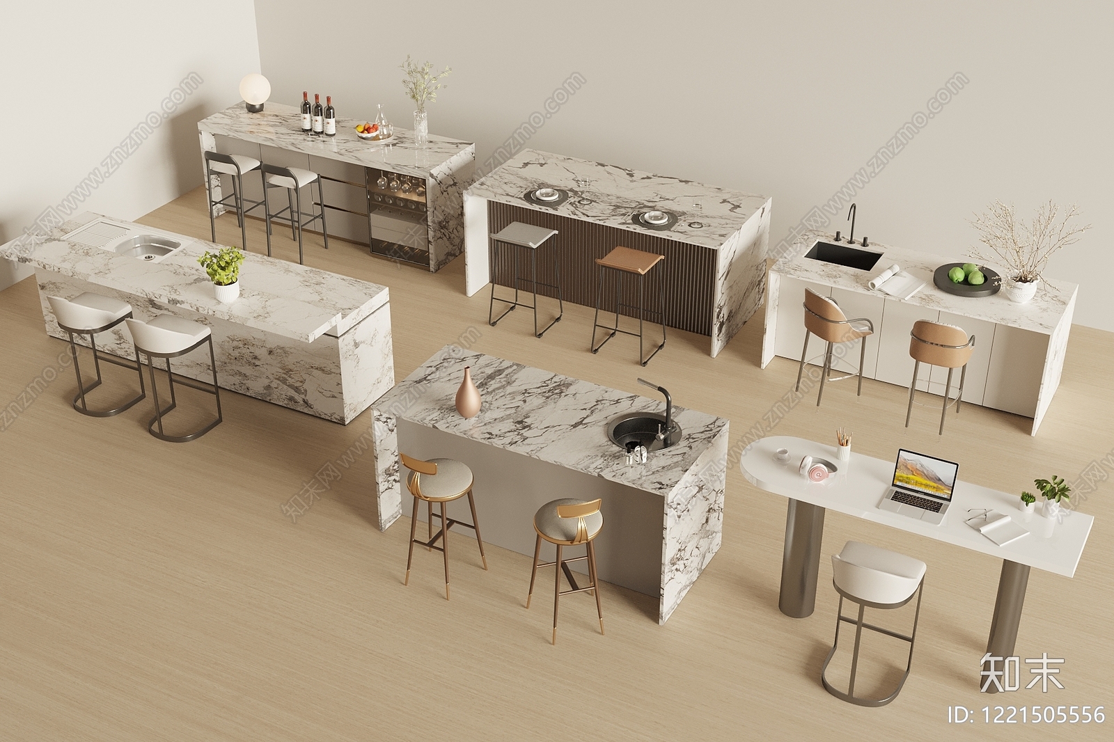 极简吧台3D模型下载【ID:1221505556】