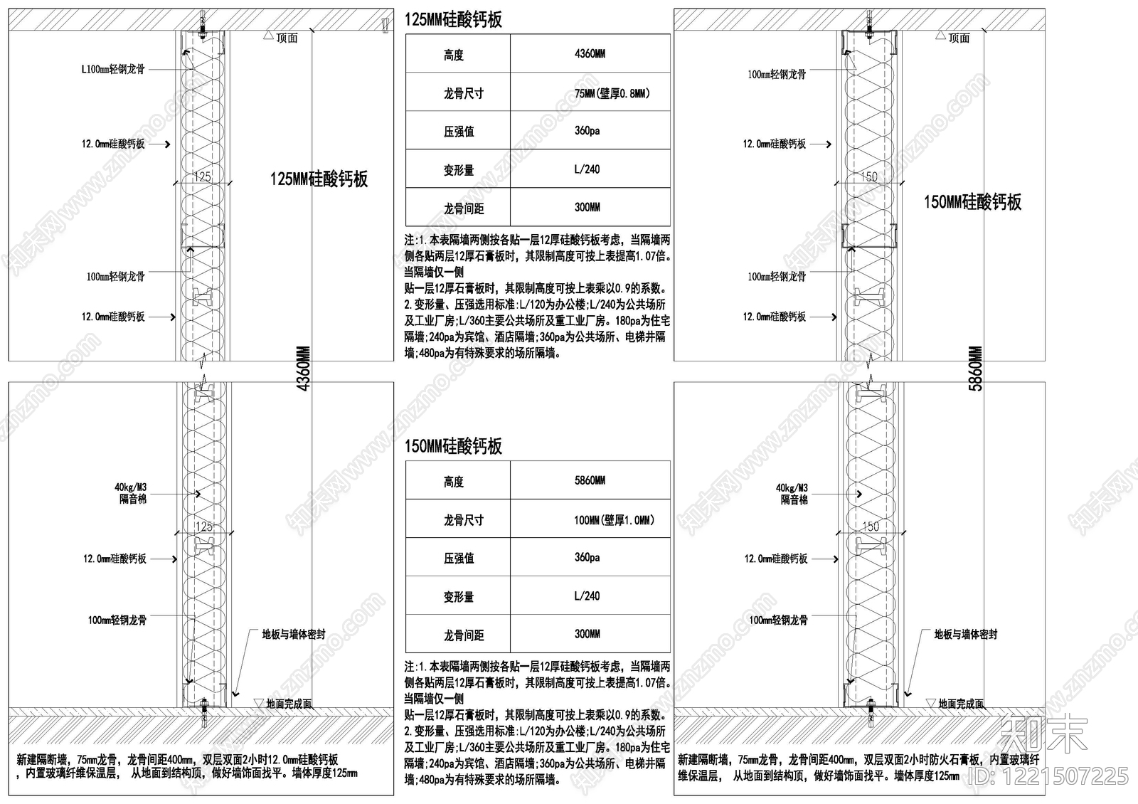 轻钢龙骨隔墙CAD图纸