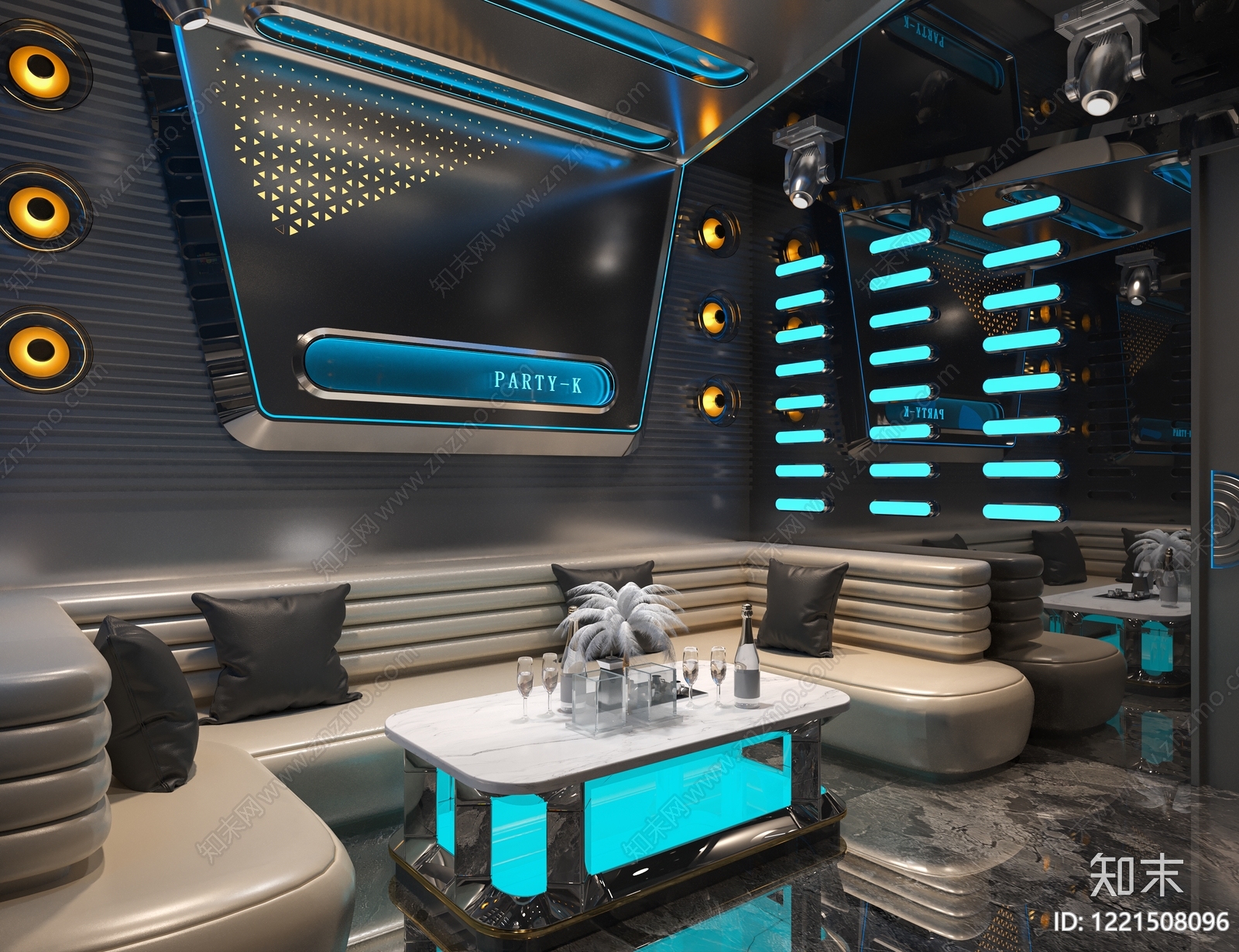 赛博朋克风KTV3D模型下载【ID:1221508096】