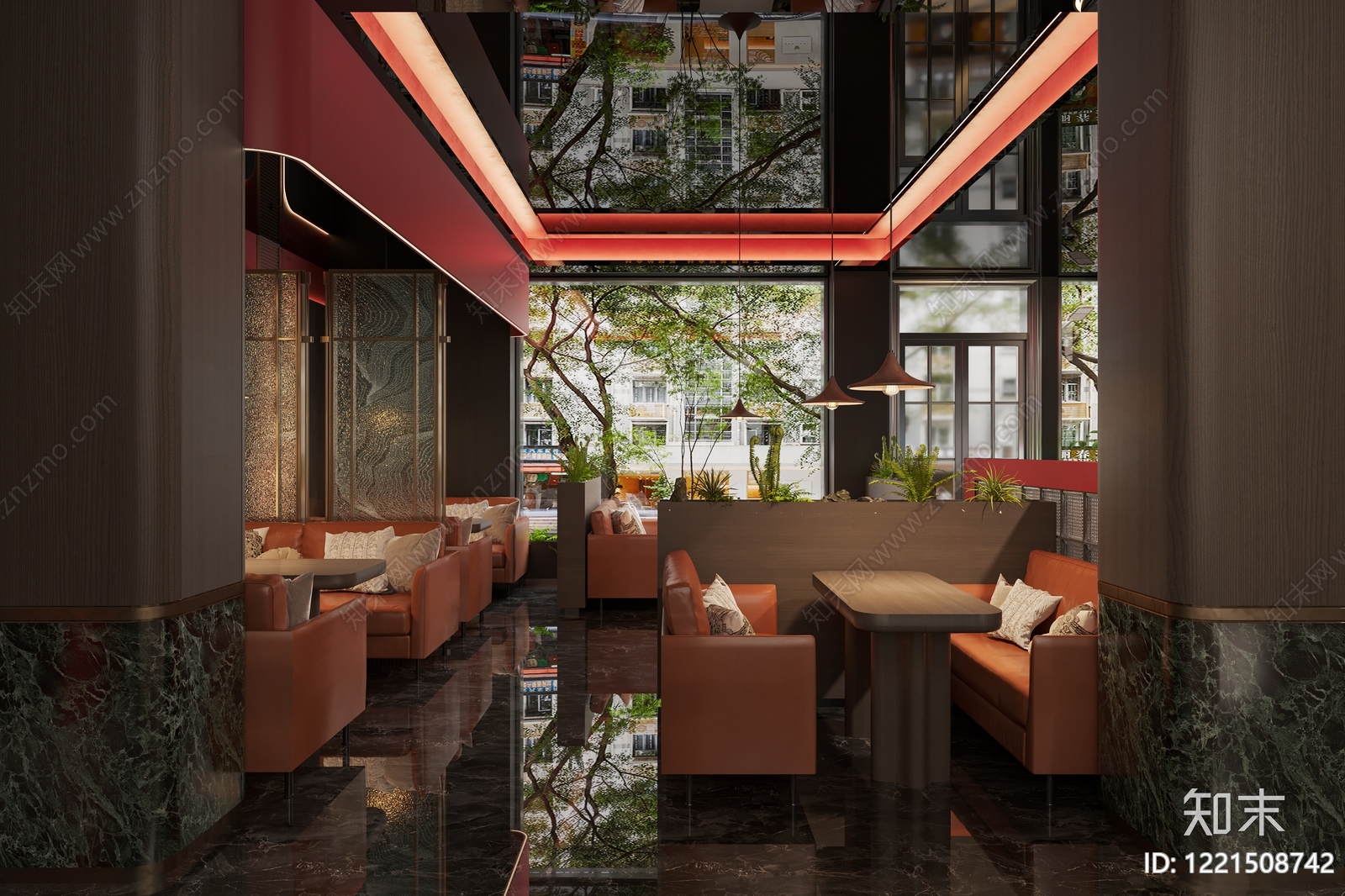 新中式中餐厅3D模型下载【ID:1221508742】