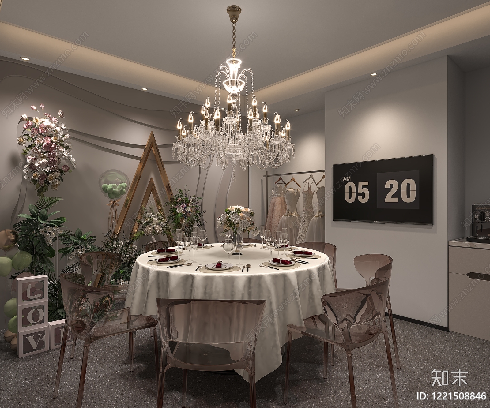 法式包厢3D模型下载【ID:1221508846】