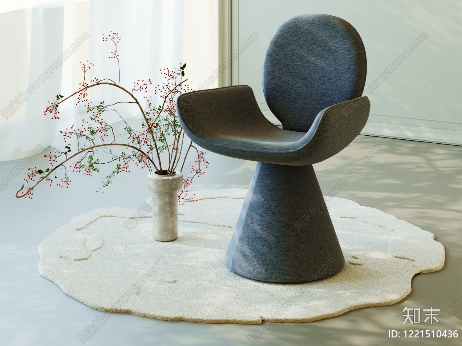 极简休闲椅3D模型下载【ID:1221510436】