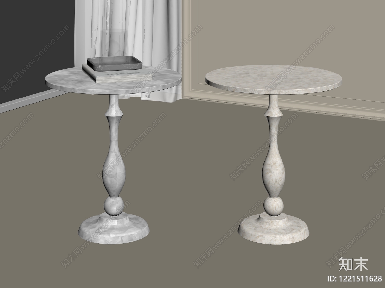 法式边几3D模型下载【ID:1221511628】