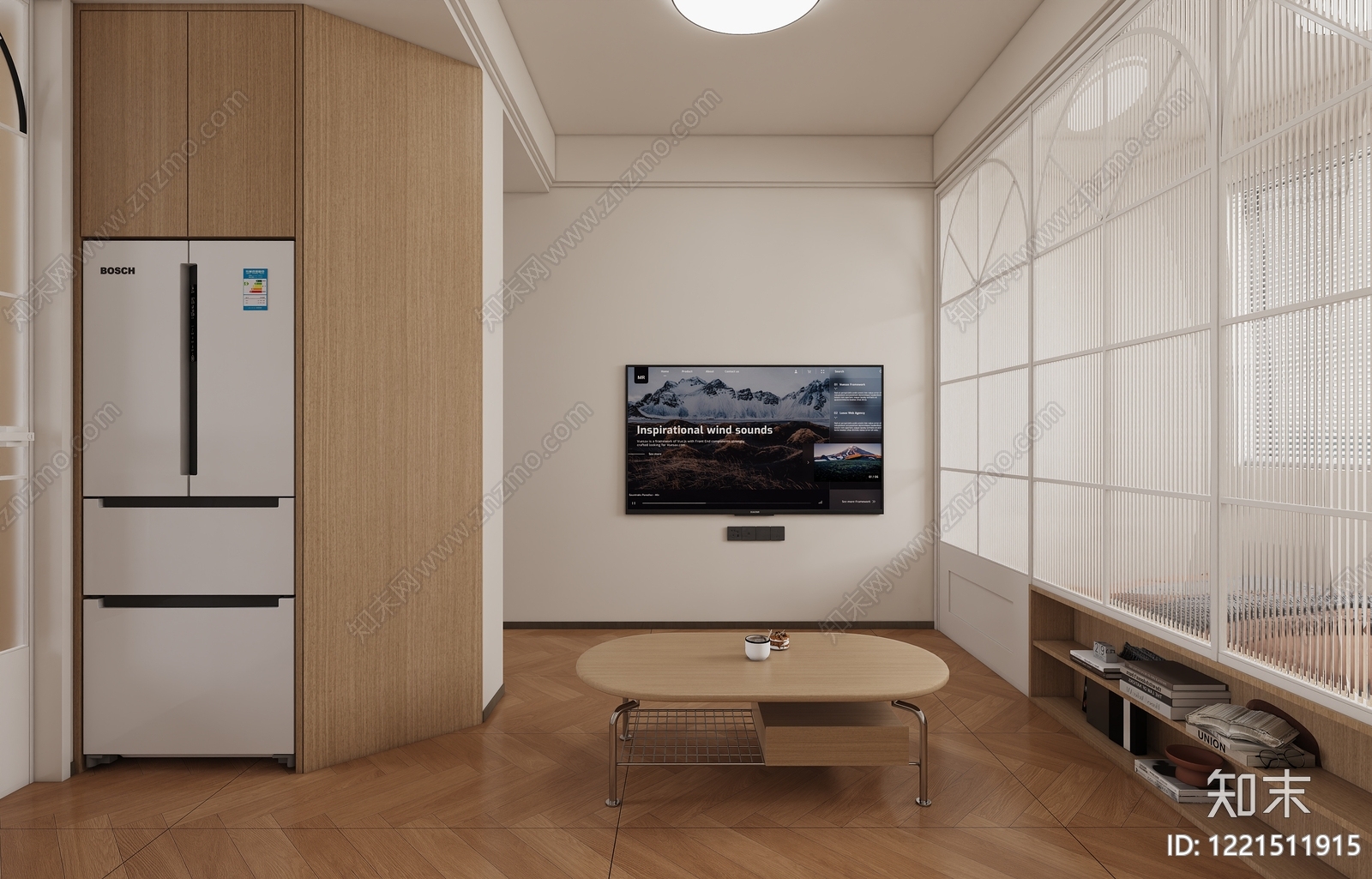 奶油风客餐厅3D模型下载【ID:1221511915】